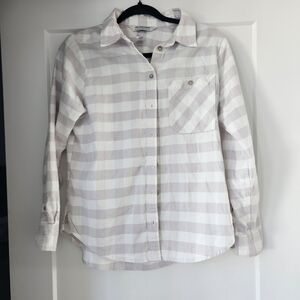Kathmandu White and Gray Plaid Shirt